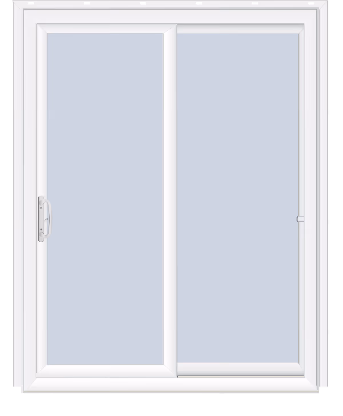 Sliding patio door with no grid.